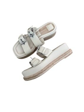 Dolce Vita Women's Canyon Sandal Slip On Platform Wedge Size 7.5 Cream Tan